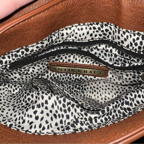 Antik Kraft Brown Leather Crossbody Bag - Picture 2 of 6